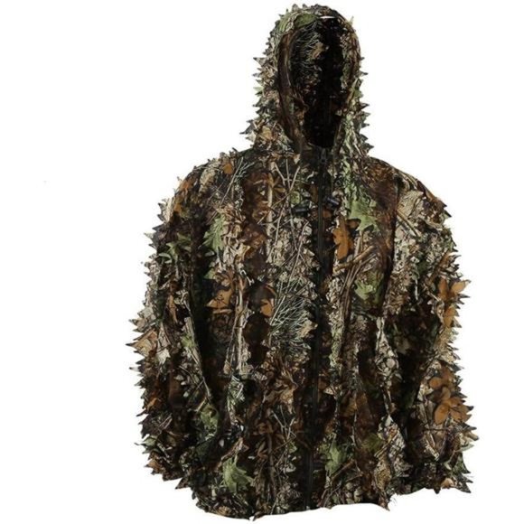 Leafy Hunting Suit 3D Lightweight Hooded Camouflage Ghillie Breathable XXL New - Picture 2 of 6